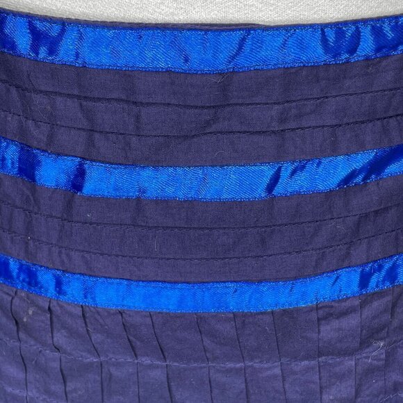 H&M Women's Linen Pleated Schoolgirl Elastic Tie Waist Fit & Flare Skirt 0P - Picture 5 of 9